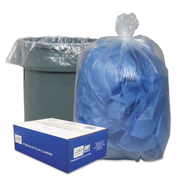 Classic Clear 30 gal Trash Bags, 30 in x 36 in, Medium-Duty, 0.71 mil, Clear, 250 PK WEBBC37